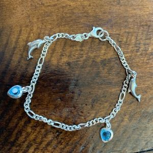 Sterling Silver and Aquamarine Bracelet